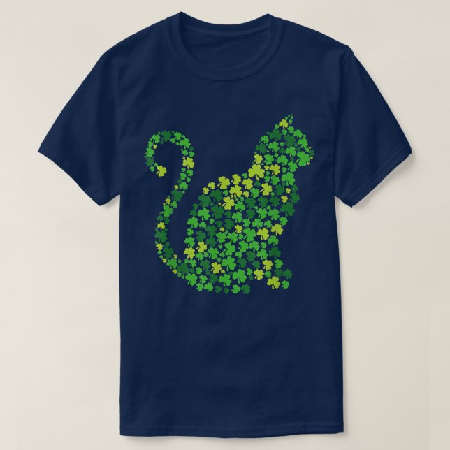 Camiseta Cat Kitten Lucky Shamrock Clover St Patricks Day T (Diseño del anverso)