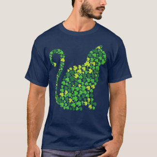 Camiseta Cat Kitten Lucky Shamrock Clover St Patricks Day T