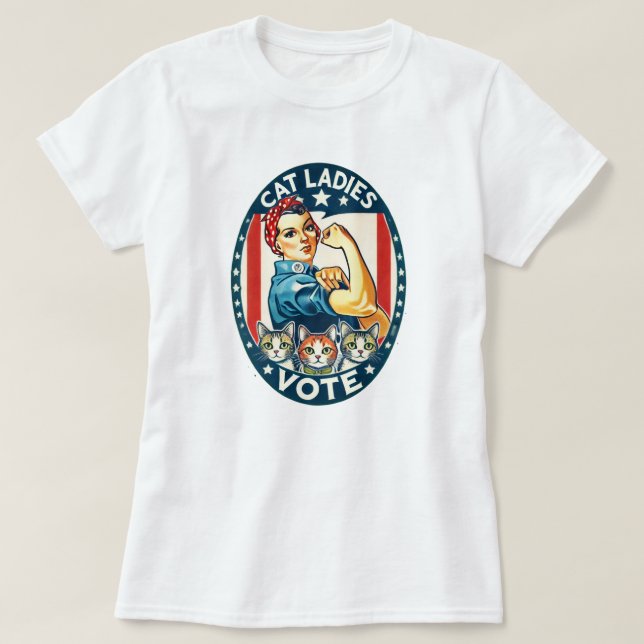 Camiseta Cat Ladies Vote (Diseño del anverso)