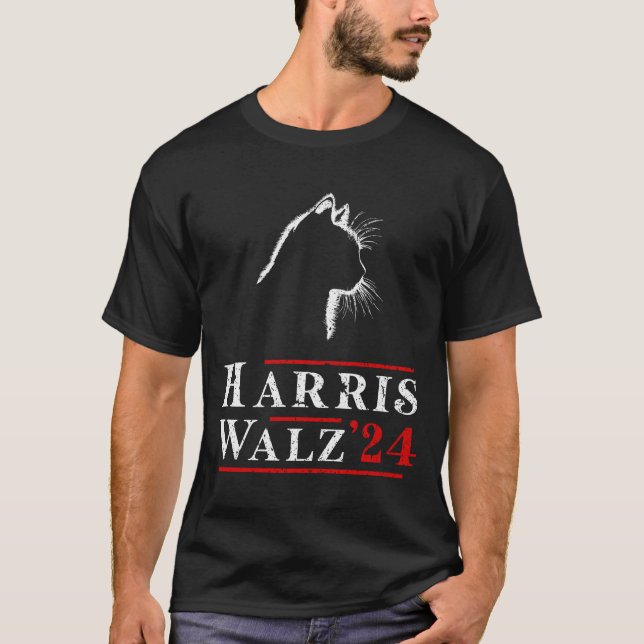 Camiseta Cat Lady Harris Waltz 2024 (Anverso)