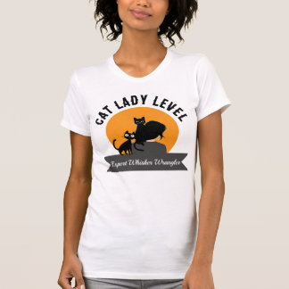 Camiseta Cat Lady Level Expert Whisker Wrangler 