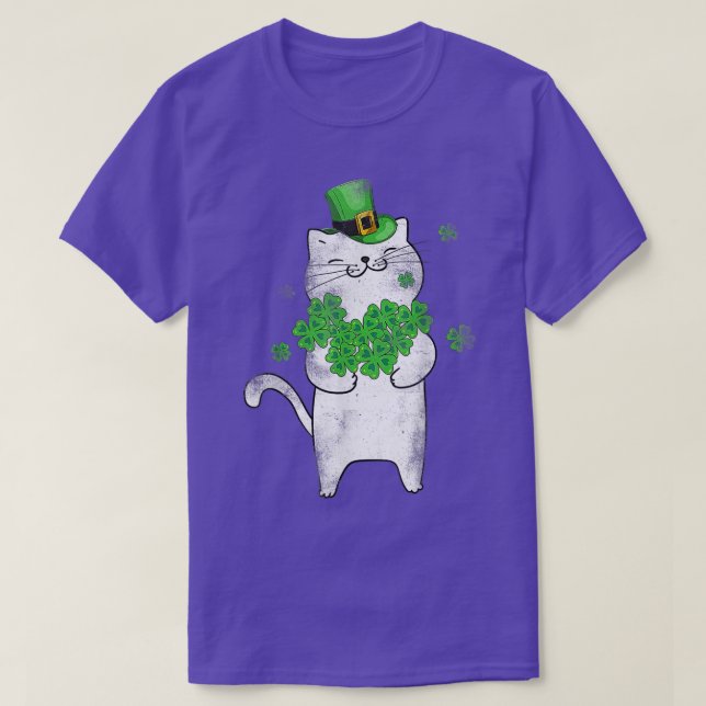 Camiseta Cat Leprechaun Cat Lover Shamrock St Patrick (Diseño del anverso)