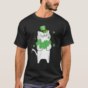 Camiseta Cat Leprechaun Cat Lover Shamrock St Patrick