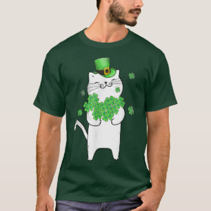 Camiseta Cat Leprechaun Cat Lover Shamrock St Patrick
