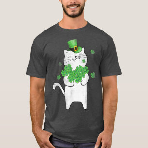 Camiseta Cat Leprechaun Cute Cat Lover Shamrock St Patrick