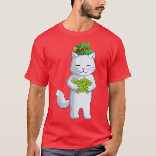 Camiseta Cat Leprechaun Happy St Patricks Day Irish Shamroc