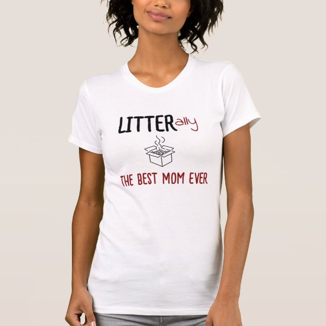 Camiseta Cat Litter Pun Mother’s Day Shirt (Anverso)