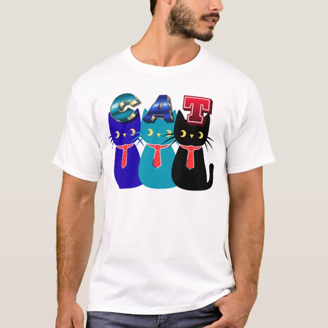 Camiseta Cat Love Quote Minimalist Typography Design (Anverso)