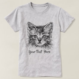Camiseta CAT LOVER | Cara de gatito dibujada a mano