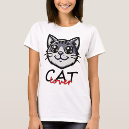 Camiseta Cat Lover - Cat Design