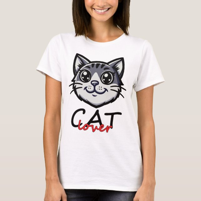 Camiseta Cat Lover - Cat Design (Anverso)