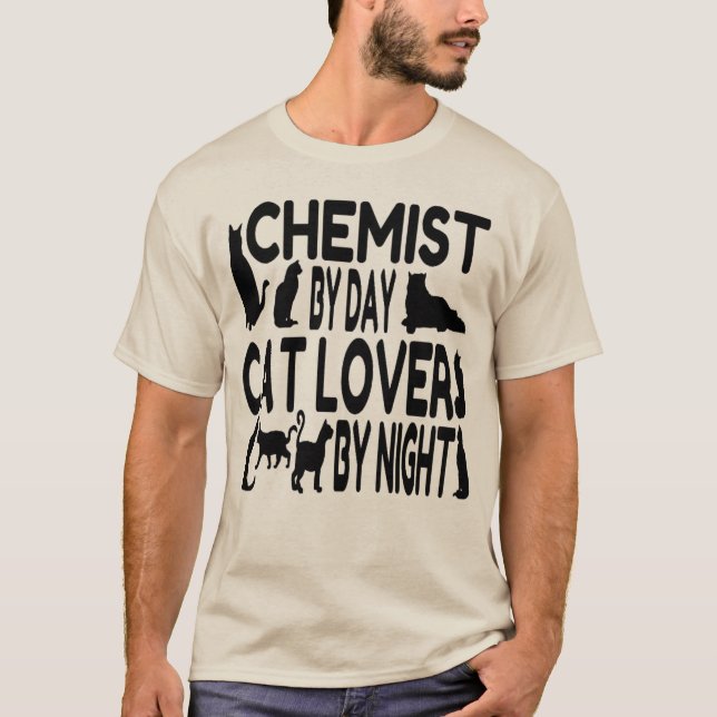Camiseta Cat Lover Chemist (Anverso)