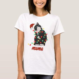 Camiseta Cat lover Christmas Shirt for Women