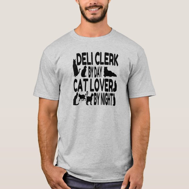 Camiseta Cat Lover Deli Clerk (Anverso)