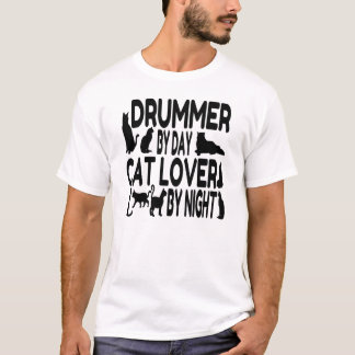 Camiseta Cat Lover Drummer