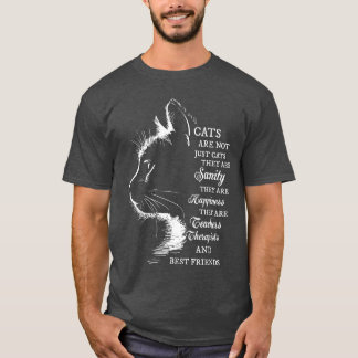 Camiseta Cat Lover Felineherapy Inspirational Cat Mom Pet L