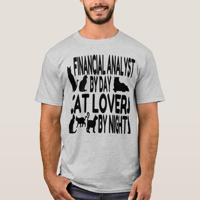 Camiseta Cat Lover Financial Analyst (Anverso)