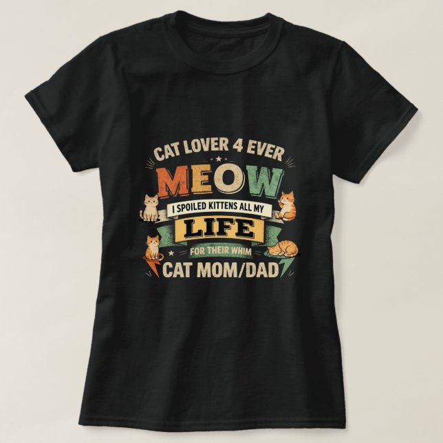 Camiseta Cat lover funny graphicT-Shirt (Diseño del anverso)