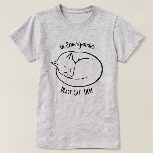 Camiseta CAT LOVER | Gato de emergencia (Diseño del anverso)