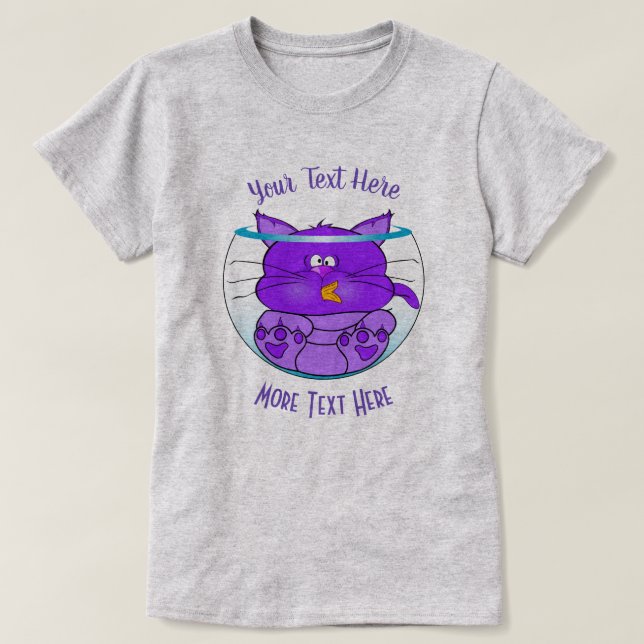 Camiseta CAT LOVER | Gato gracioso en Fishbowl (Diseño del anverso)