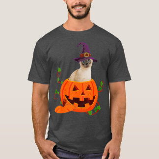 Camiseta Cat Lover Gifts Funny Siamese Pumpkin Halloween