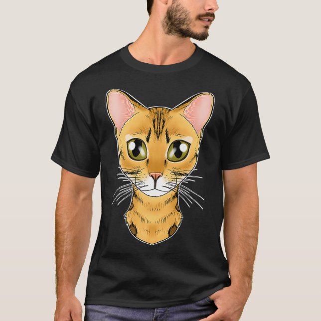 Camiseta Cat Lover I Cat Face I Bengal Cat christmas  (Anverso)
