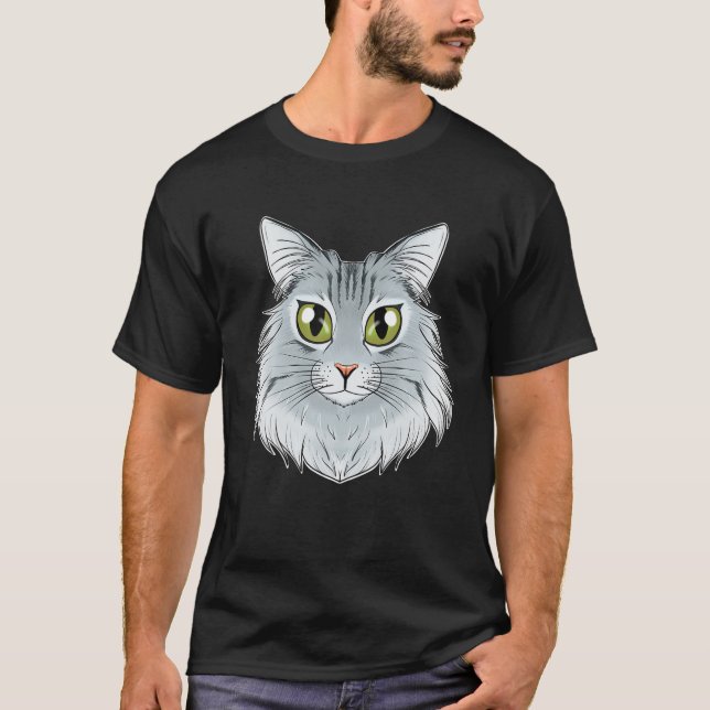 Camiseta Cat Lover I Cat Face I Norwegian Forest Cat (Anverso)