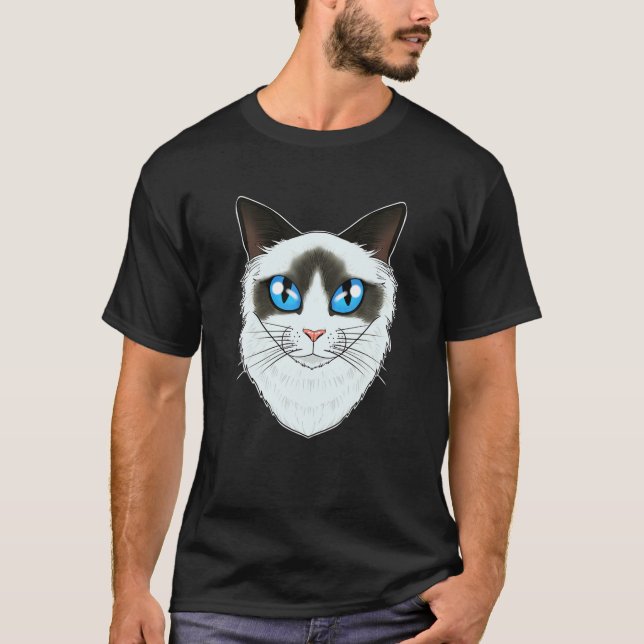 Camiseta Cat Lover I Cat Face I Ragdoll Cat (Anverso)