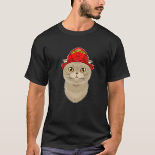 Camiseta Cat Lover I Fireman Cat I Firefiridor Scottish Fol