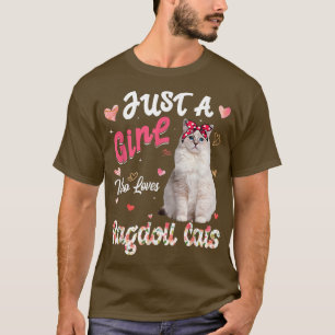 Camiseta Cat Lover Just A Girl Who Loves Ragdoll Cats Funny