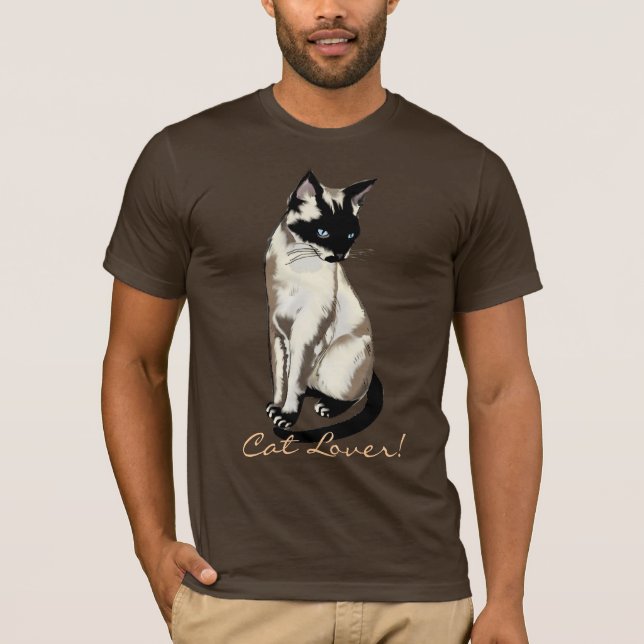Camiseta Cat Lover Personalizado Siamese Gato (Anverso)