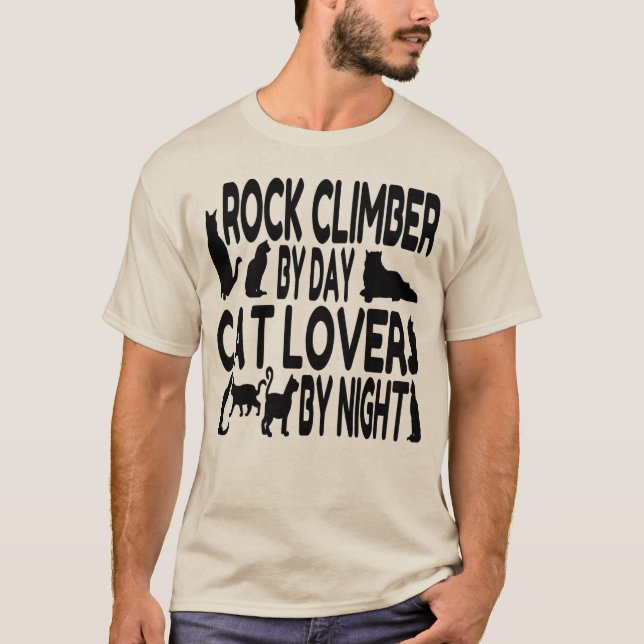 Camiseta Cat Lover Rock Climber (Anverso)
