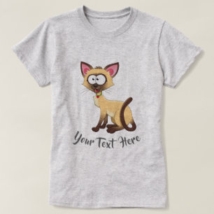 Camiseta CAT LOVER Silly Siamese con tu texto