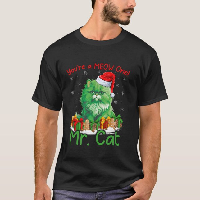 Camiseta Cat Lover You re A Meow One Mr Cat Christmas  (Anverso)