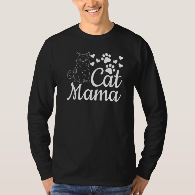 Camiseta Cat Mama Cute Cat Mom Cat I Cat Mama (Anverso)