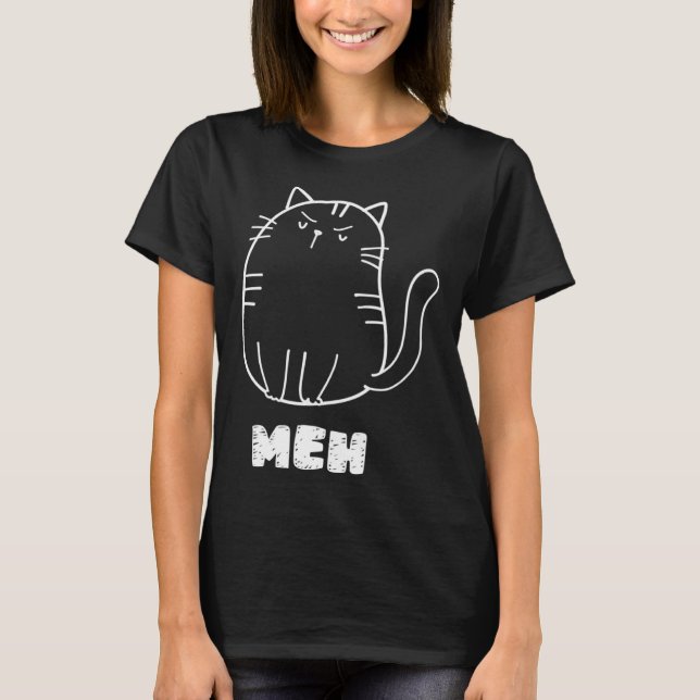 Camiseta Cat Meh  Cat Sarcastic Humor Men Women (Anverso)