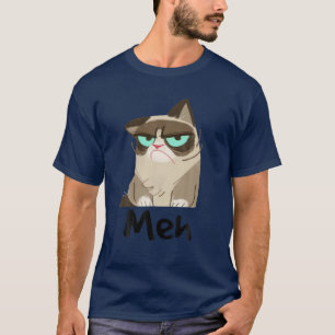 Camiseta Cat Meh - Miow Gracioso Gato Siamés Amante del Reg