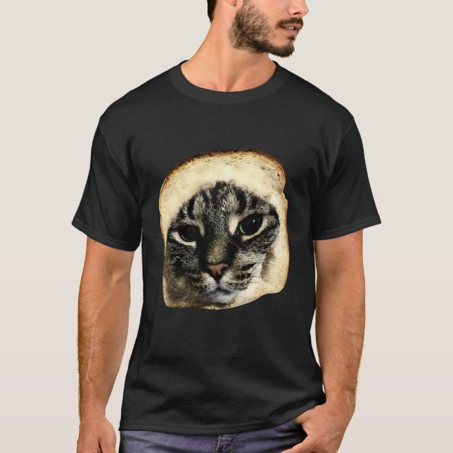 Camiseta Cat Meme Funny Bread Face Silly Cat Lover Gift for (Anverso)
