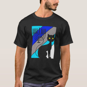 Camiseta Cat Menorah Hanukkah Cute Kitten Chanukah Jewish F