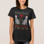 Camiseta Cat Merry Christmas Ilumina Navidad Santa Ugly<br><div class="desc">Cat Merry Christmas Ilumina Navidad Santa Ugly</div>