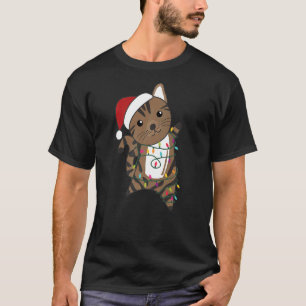 Camiseta Cat Merry Christmas Winter Animals Cats Navidades