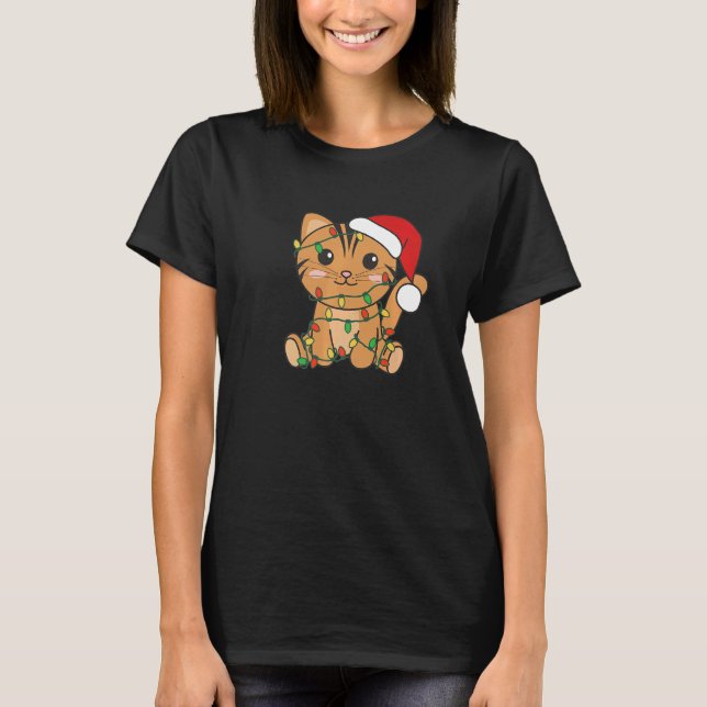 Camiseta Cat Merry Christmas Winter Animals Cats Navidades (Anverso)