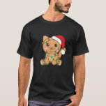 Camiseta Cat Merry Christmas Winter Animals Cats Navidades<br><div class="desc">Gato Feliz Navidad Animales de Invierno Gatos Navidades 4.</div>