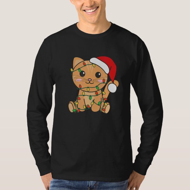 Camiseta Cat Merry Christmas Winter Animals Cats Navidades (Anverso)