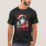 Camiseta Cat Merry Christmas Winter Animals Cats Navidades<br><div class="desc">Gato Feliz Navidad Animales De Invierno Gatos Navidades 3.</div>