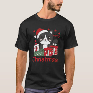 Camiseta Cat Merry Christmas Winter Animals Cats Navidades