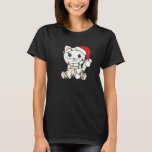 Camiseta Cat Merry Christmas Winter Animals Cats Navidades<br><div class="desc">Gato Feliz Navidad Animales de invierno gatos Navidades 15</div>