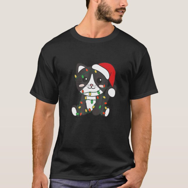 Camiseta Cat Merry Christmas Winter Animals Cats Navidades (Anverso)