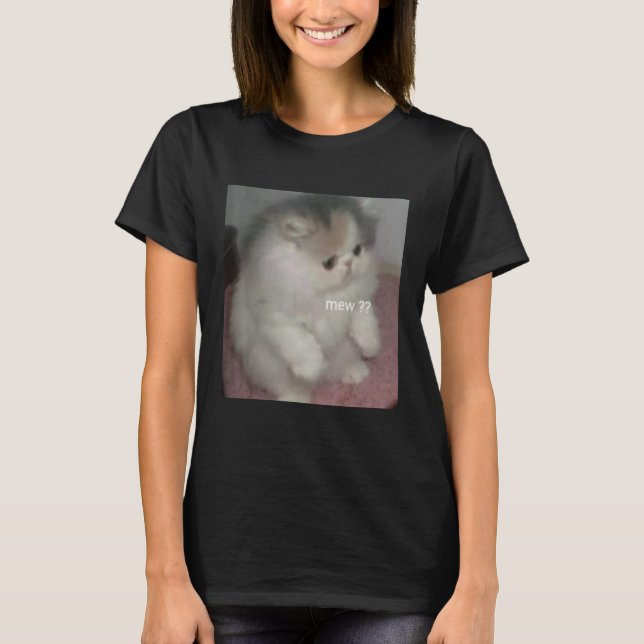 Camiseta cat mew meme (Anverso)