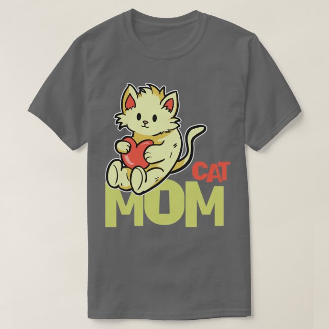 Camiseta Cat Mom (Diseño del anverso)